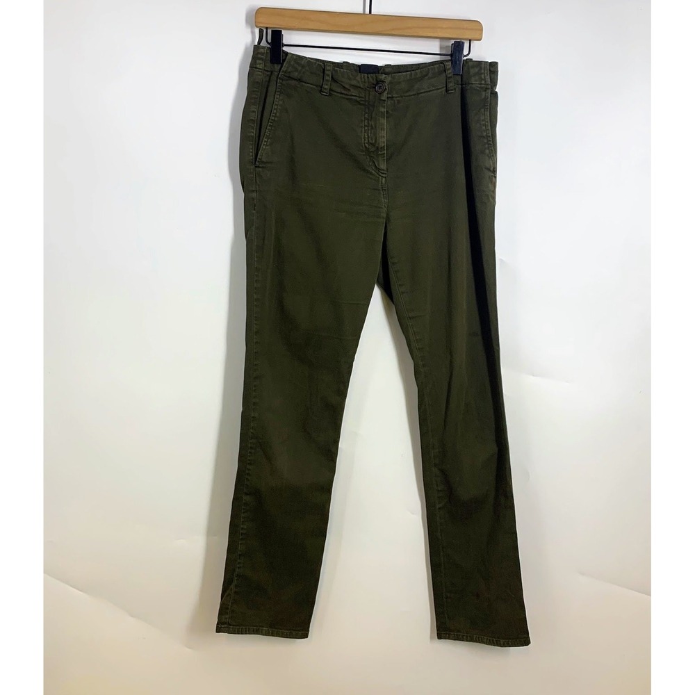 Aspesi Straight Slim Leg Chino Pants Womens Cotton Blend Trousers Size 12/40